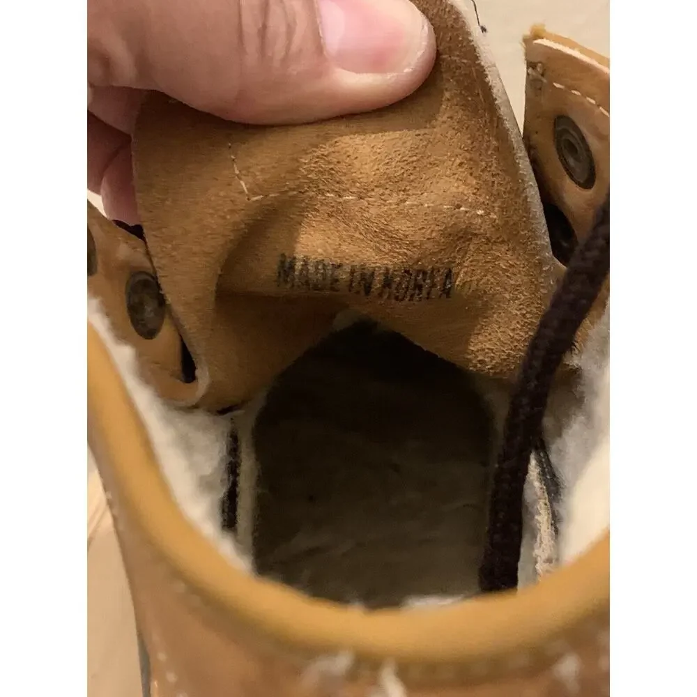 Vtg Womens Chris Craft Duck Boots High Top Footwear Leather Shoes Size 7
